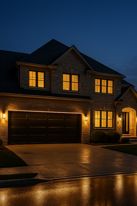 Big house with super wide garage doors in Clarendon Hills