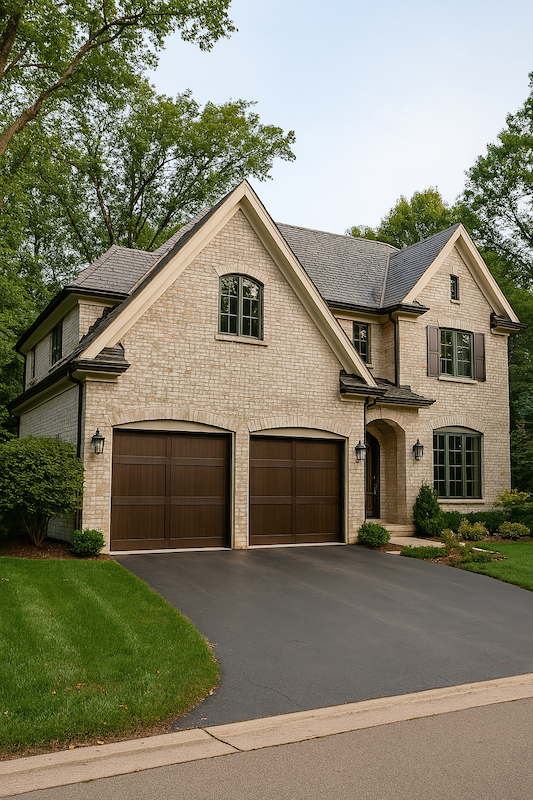 House with beautiful garage doors in Oak Brook
