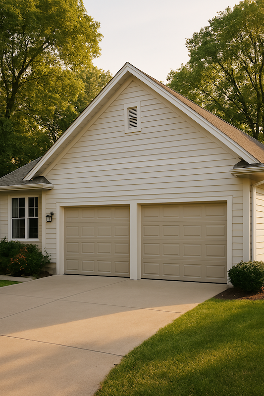 House with quiet garage doors in Western Springs
